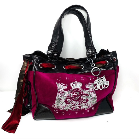 Juicy Couture Velvety Plum Brown Large Tote